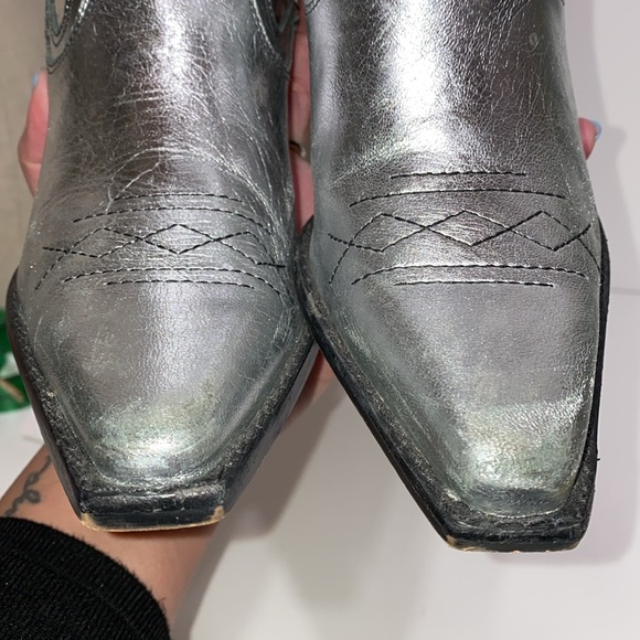 Vince Camuto Nedema Western Knee High Boot in Metallic Silver - Picture 15 of 17